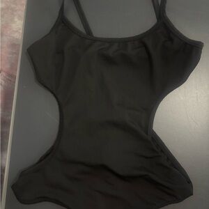 SHEIN Black Cutout Bodysuit
